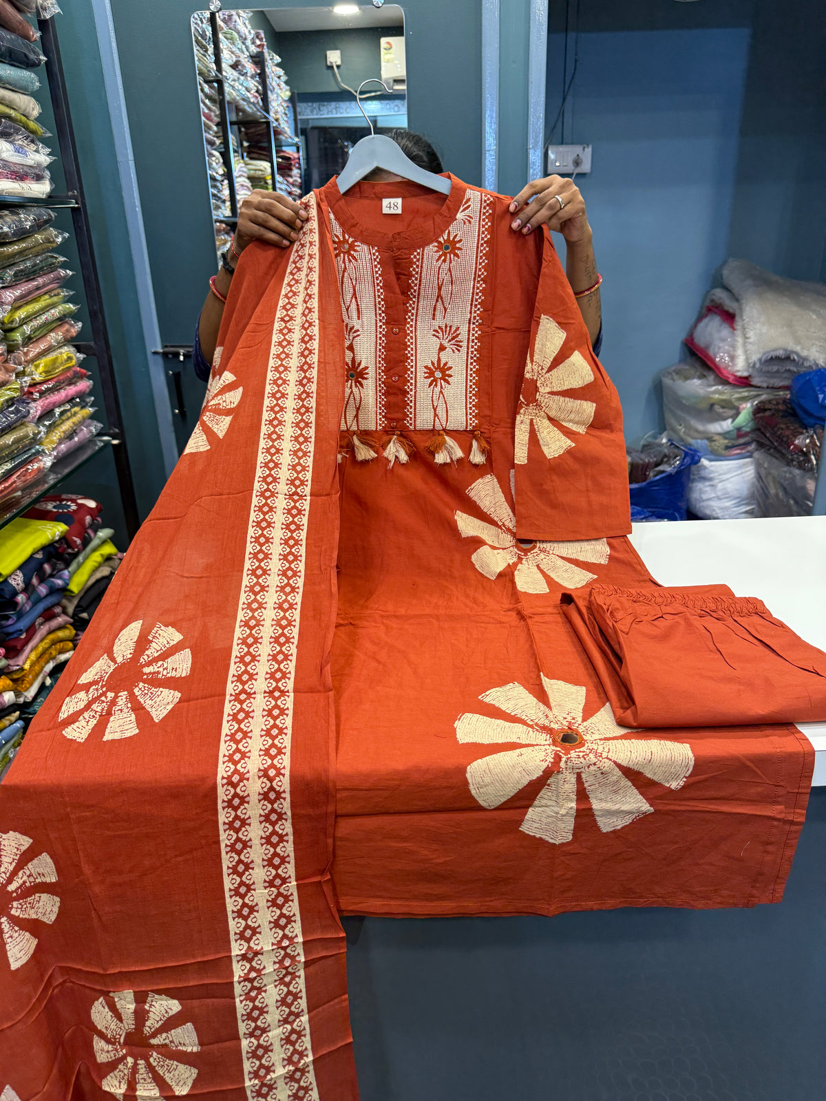 Premium cotton 3 pic suit