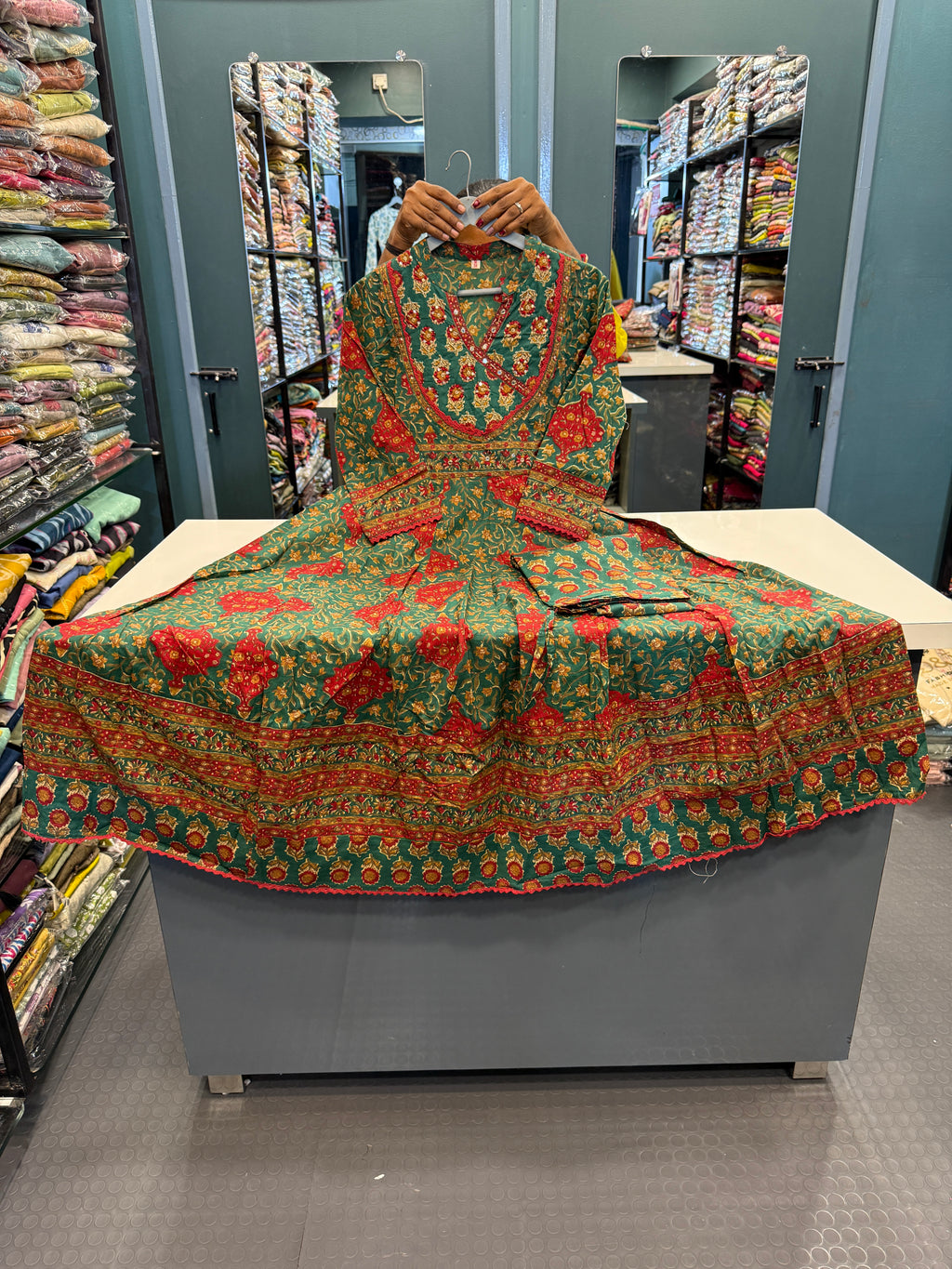 Jaipuri Anarkali Cotton suit
