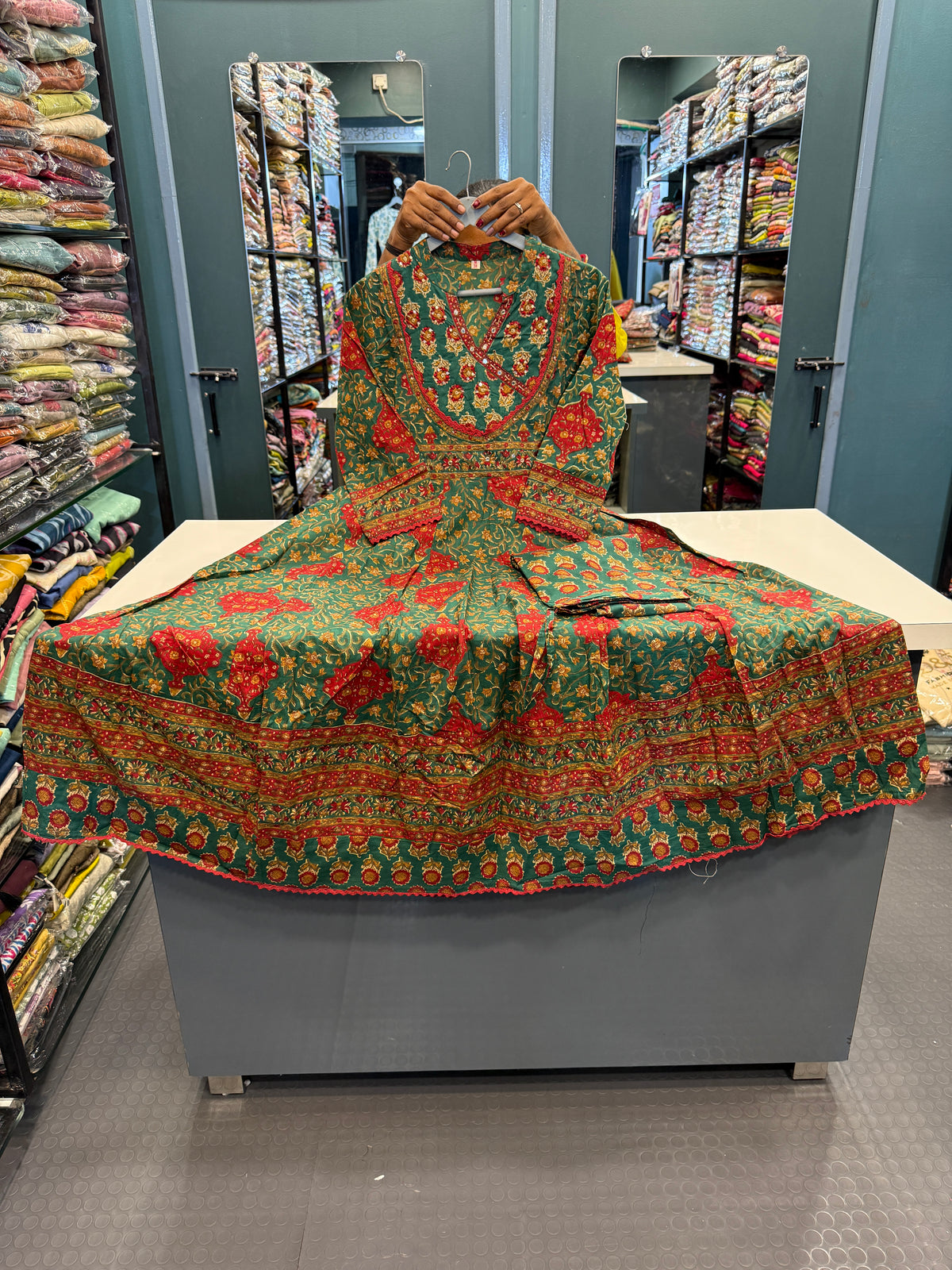 Jaipuri Anarkali Cotton suit