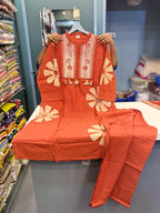 Premium cotton 3 pic suit