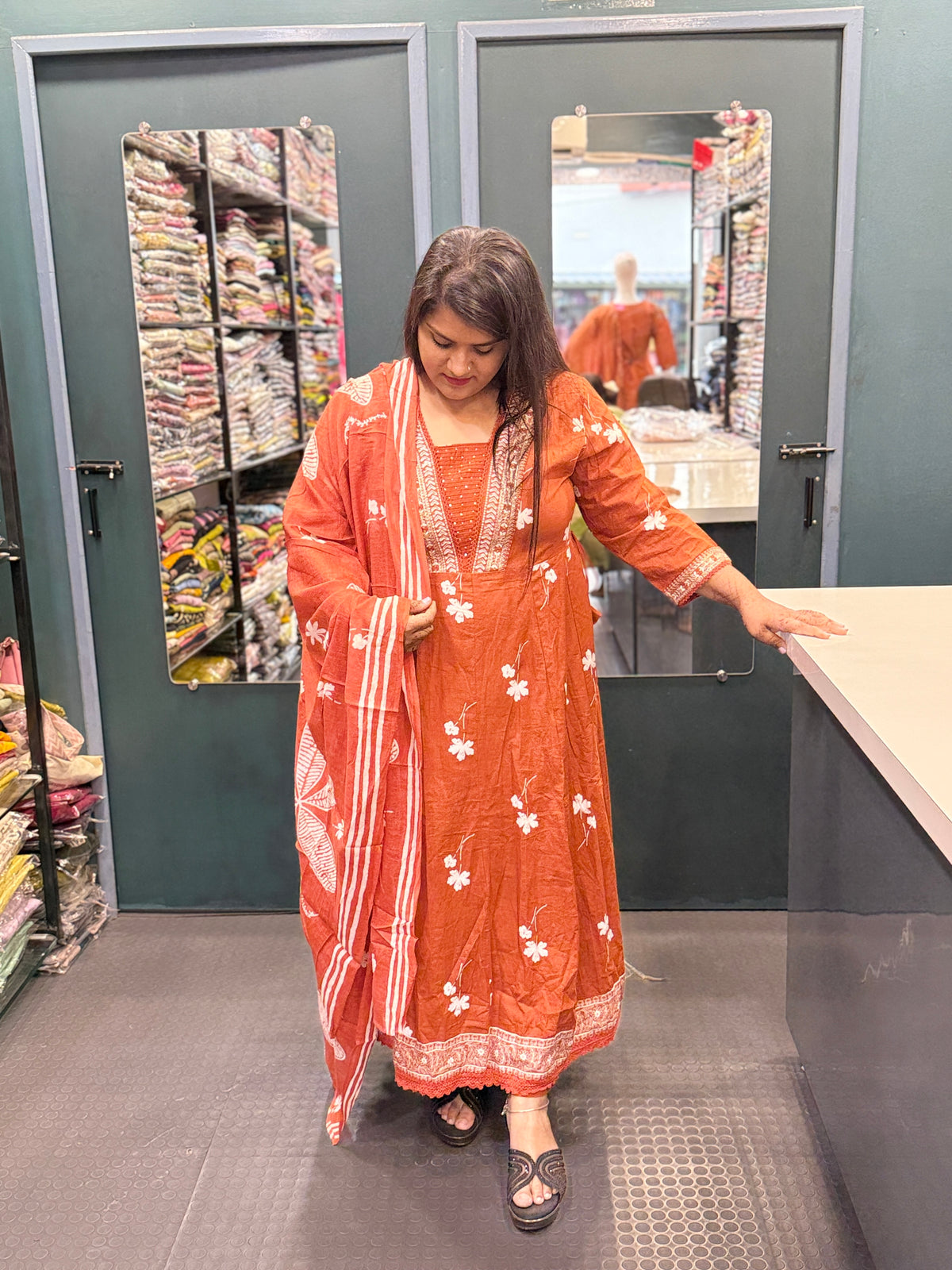 Cotton Anarkali suit