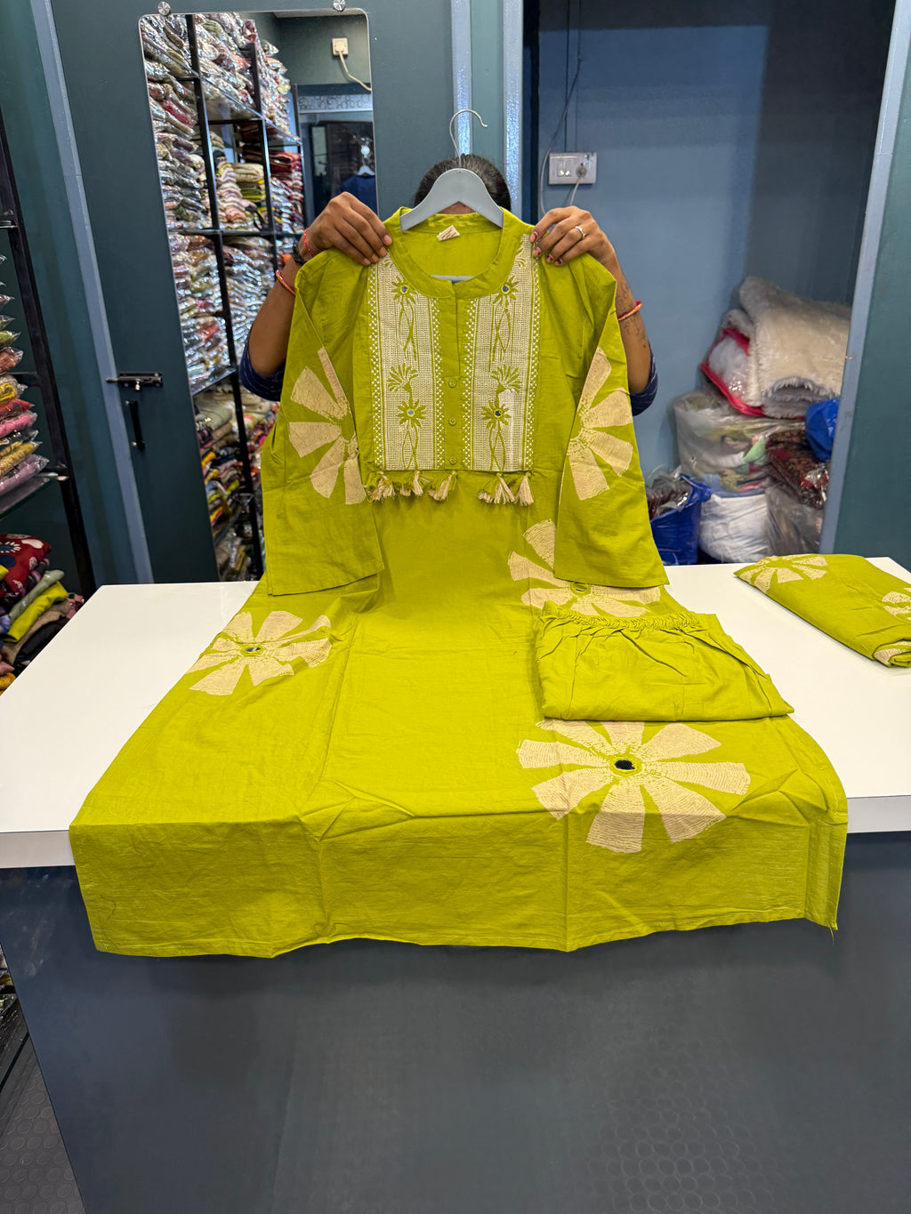 Premium cotton 3 pic suit