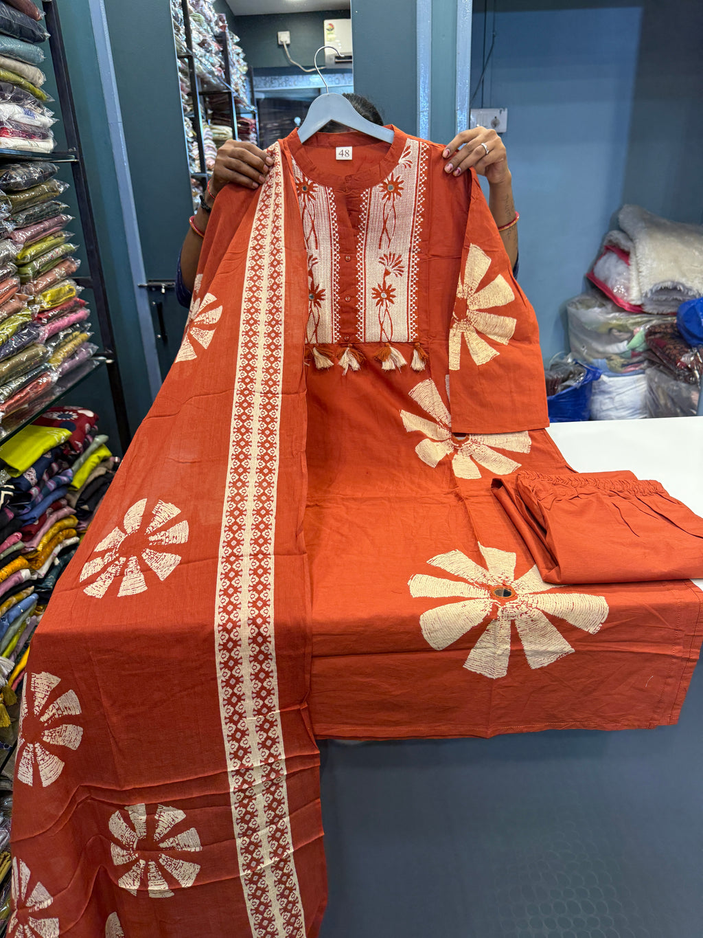 Premium cotton 3 pic suit