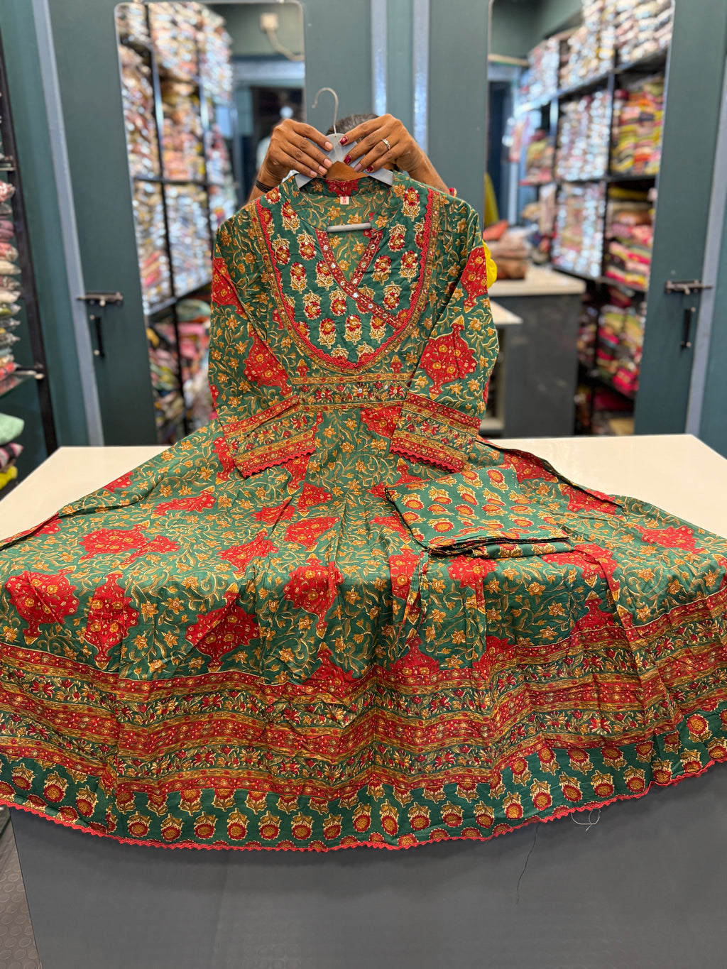 Jaipuri Anarkali Cotton suit
