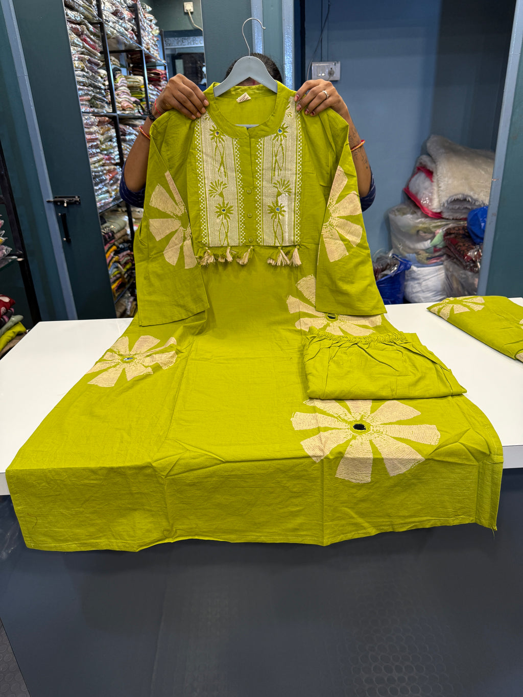 Premium cotton 3 pic suit
