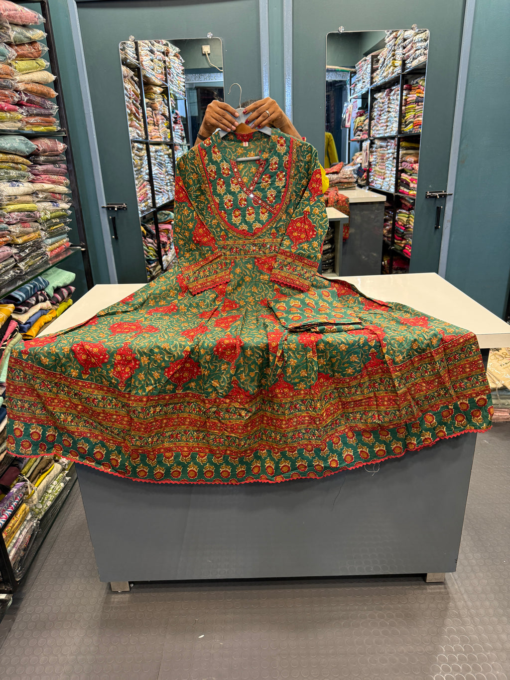 Jaipuri Anarkali Cotton suit