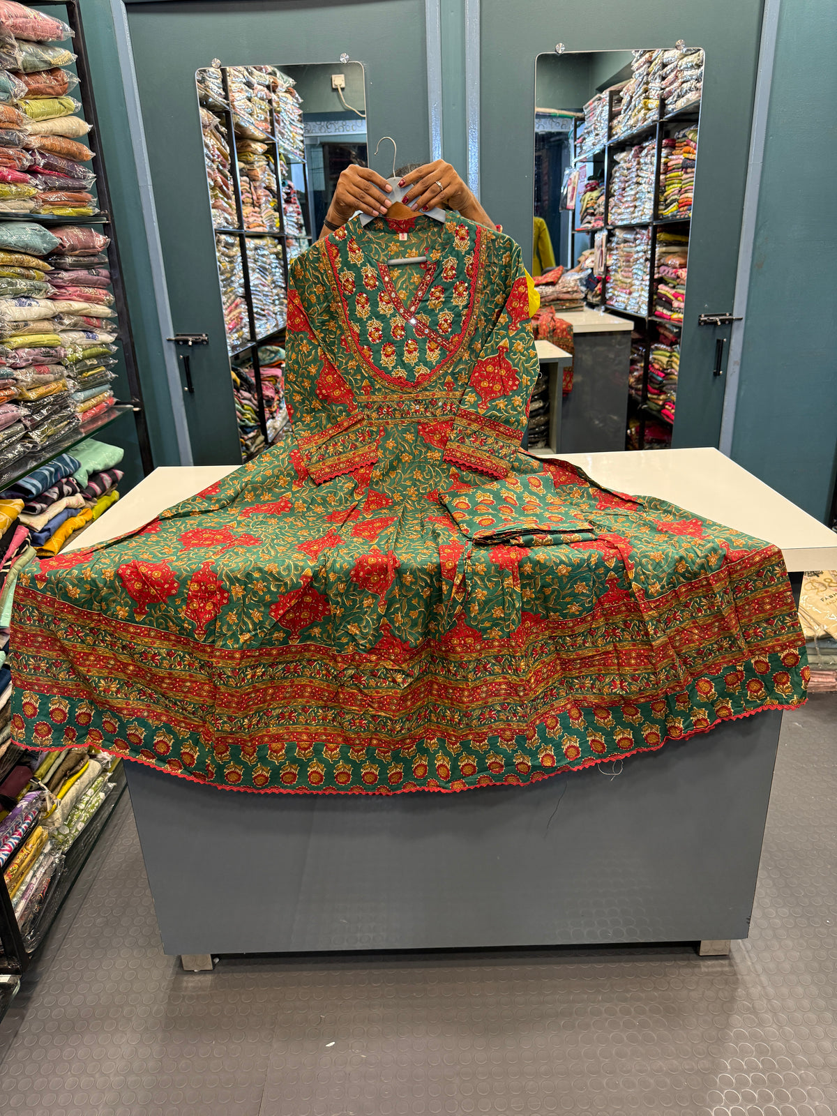 Jaipuri Anarkali Cotton suit