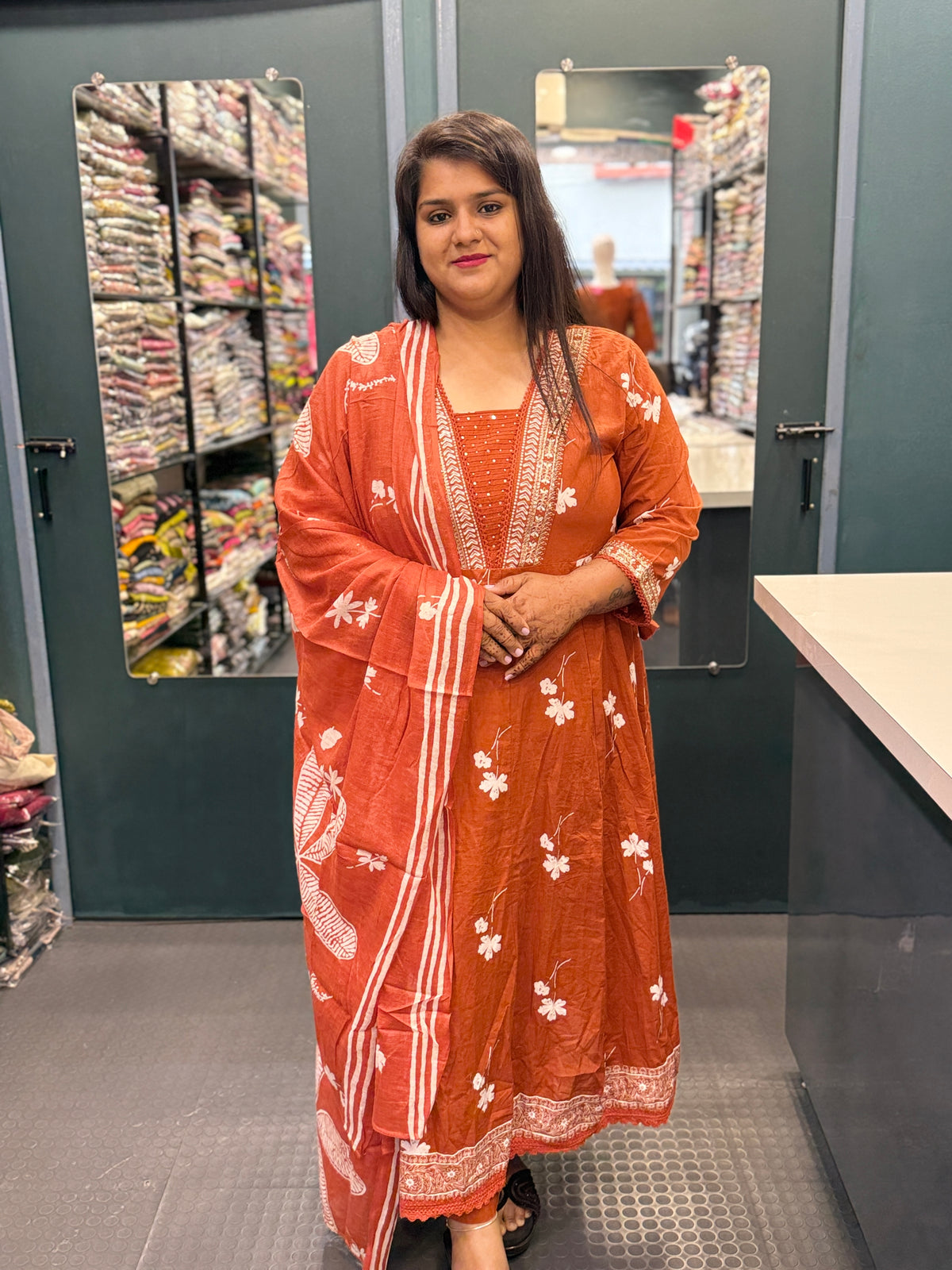 Cotton Anarkali suit